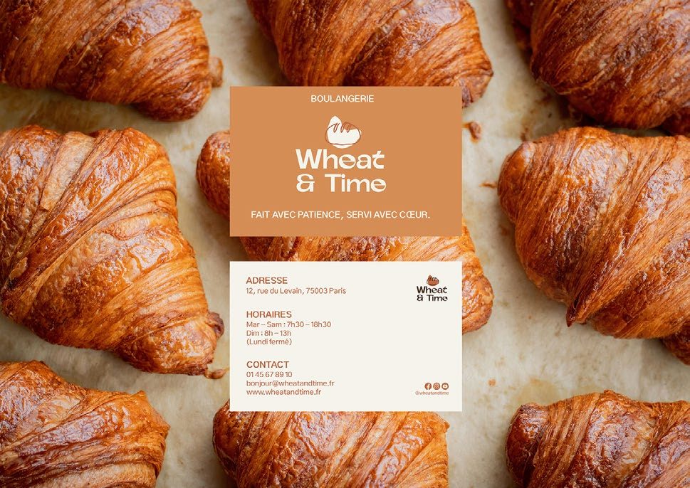 Wheat & Time, Artisan Bakery Branding